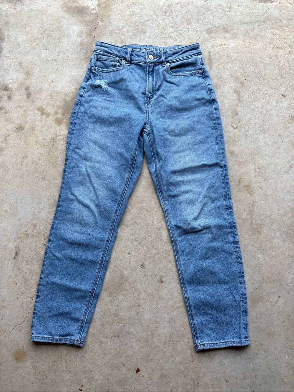 American Eagle Outfitters Stretch Blue Mom Jeans